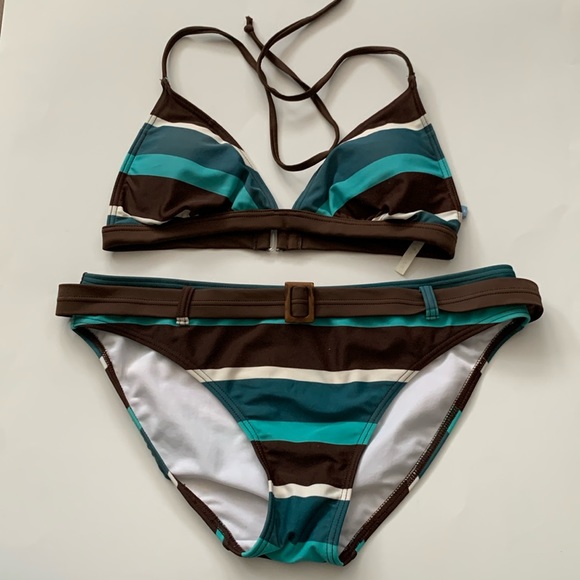 SMART SET | Striped bikini | Top : XS Bottom: S | EUC - Picture 1 of 5